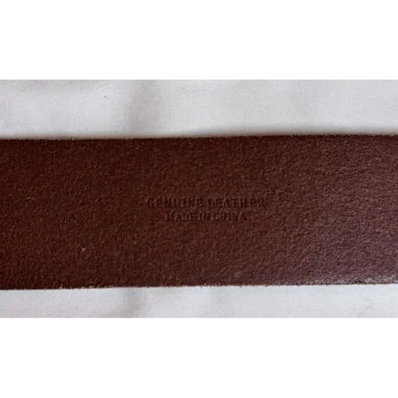 Ralph Lauren Brown Leather Belt Brass Horseshoe Buckle Western 33.5" Equestrian - Picture 4 of 9